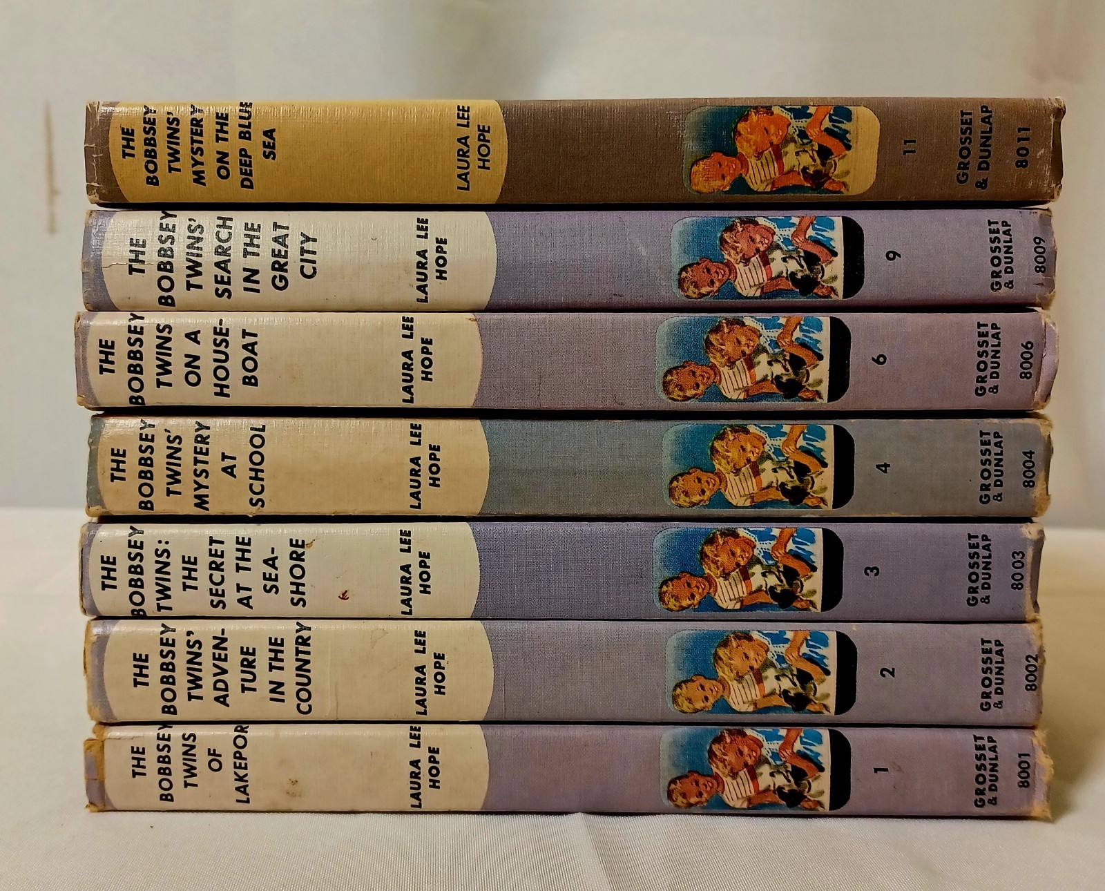 The Bobbsey Twins Book Lot Of 7 60&rsquo;s Originals #1-4,6,9,11