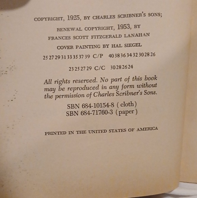 Charles Scribner&rsquo;s Sons The Great Gatsby F. Scott Fitzgerald PB Inscribed Illus