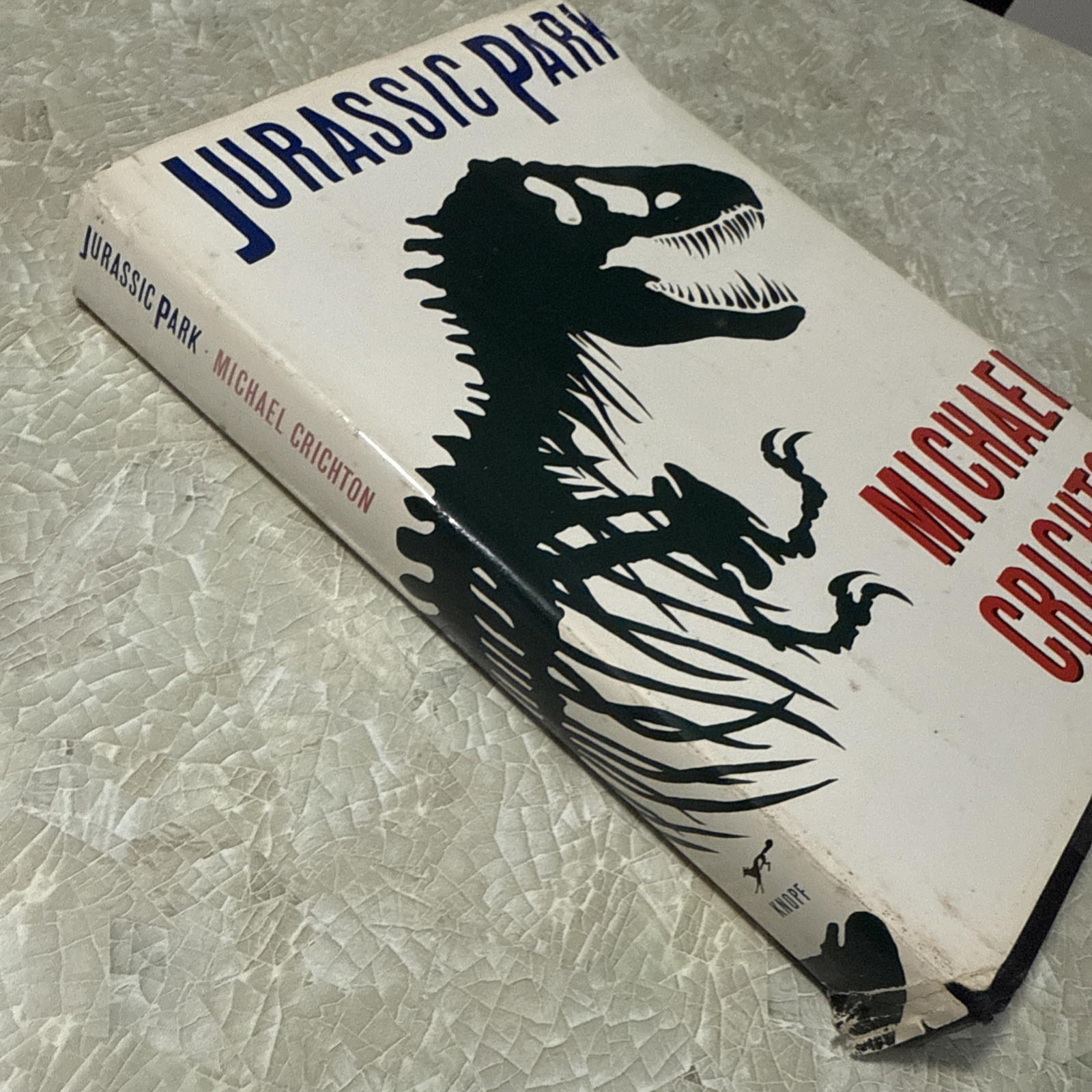1990 Michael Crichton&rsquo;s JURASSIC PARK Black Hardcover Borzoi Knopf No Barcode