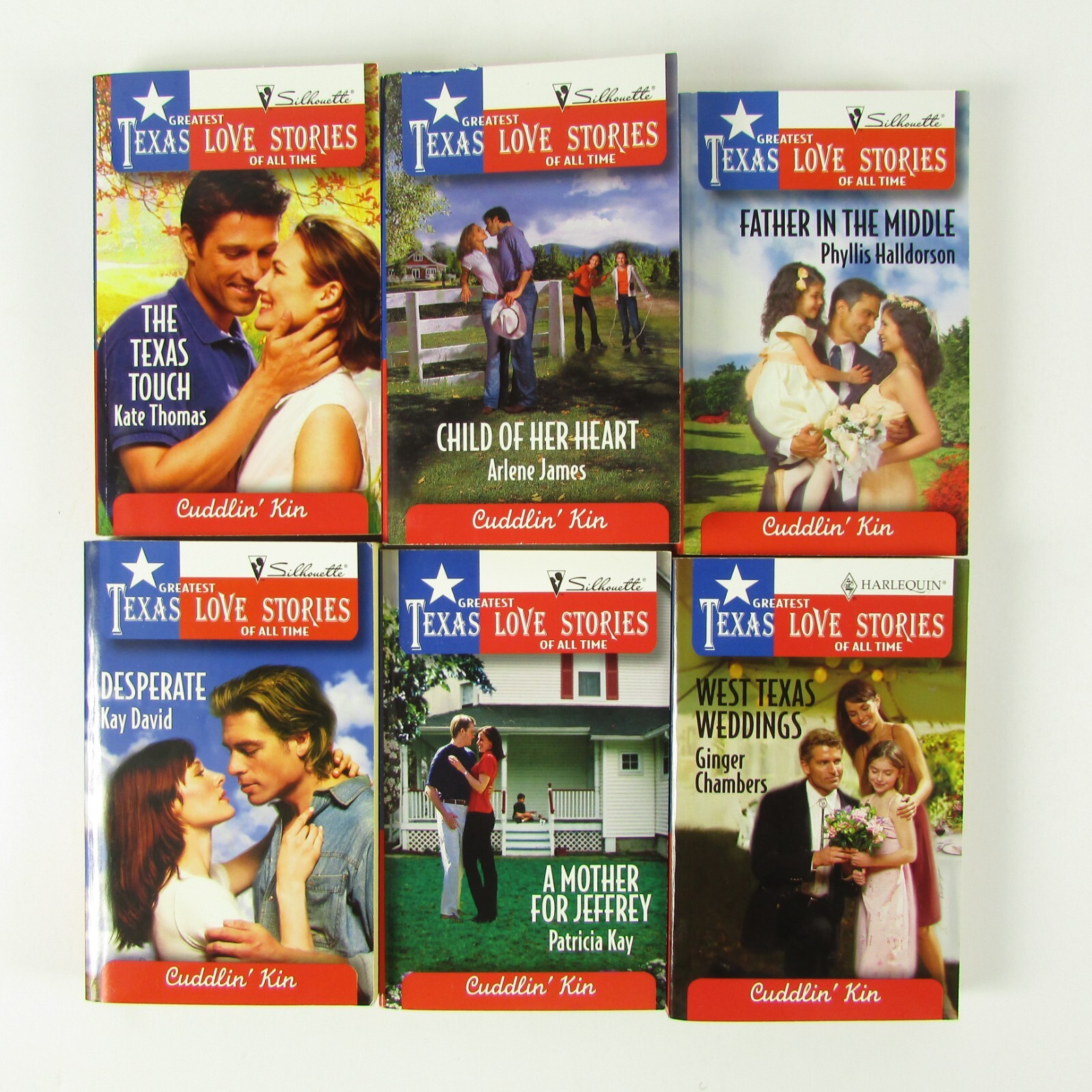 Lot of 6 Vintage Texas Love Stories Cuddlin &lsquo;Kin Paperback Books