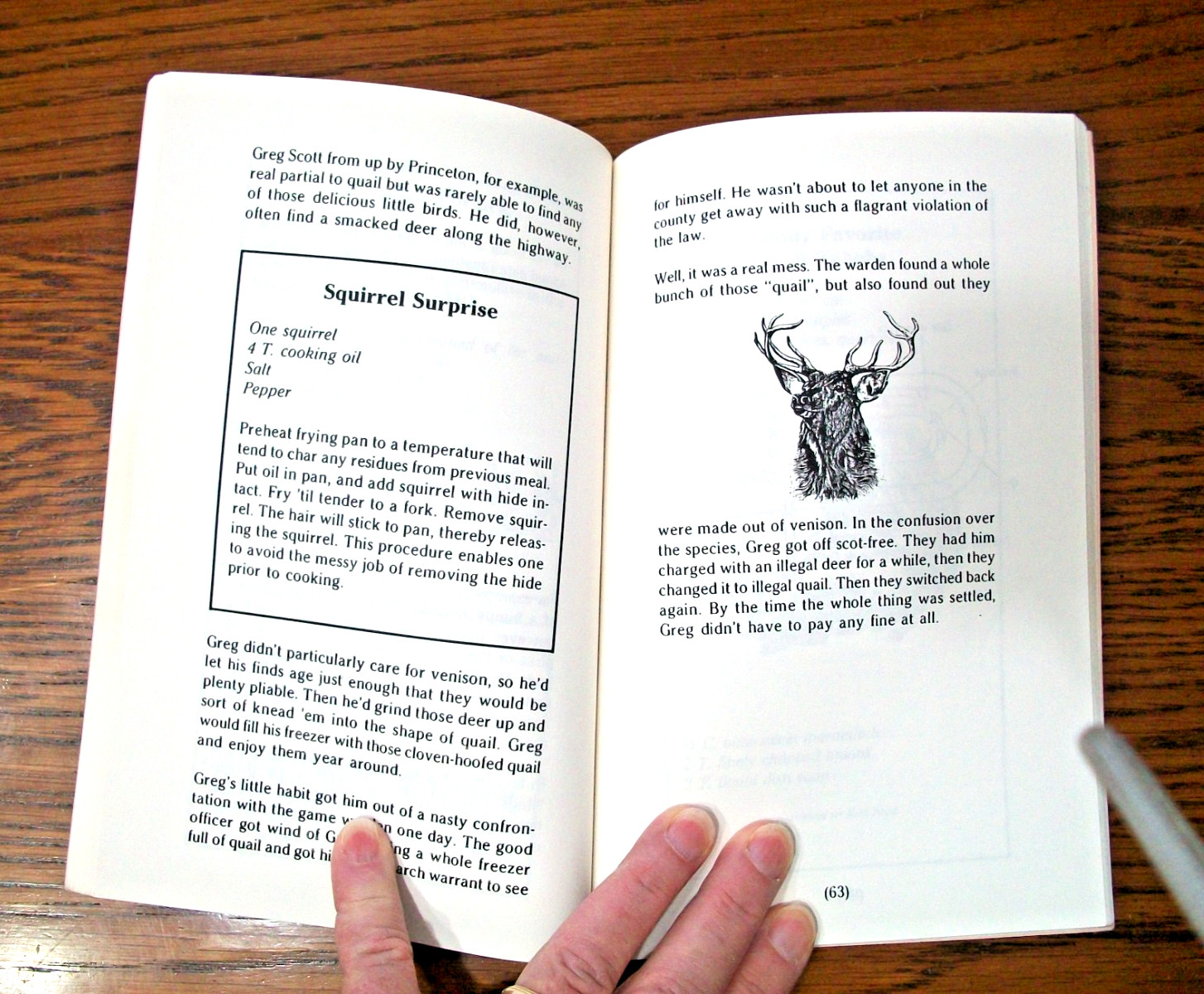 ILLINOIS&rsquo; ROAD KILL COOKBOOK~BRUCE CARLSON~PAPERBACK BOOK~108 PAGES~VERY GOOD~