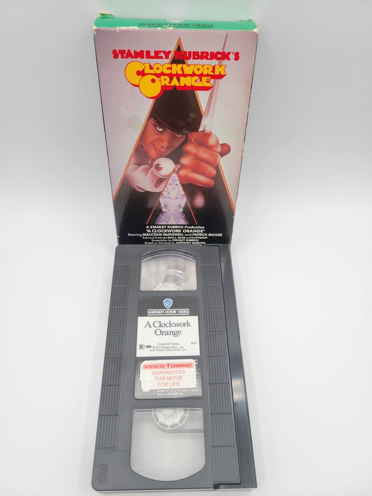 A Clockwork Orange VHS & Book Ballentine Paperback 1970s Stanley Kubrick&rsquo;s