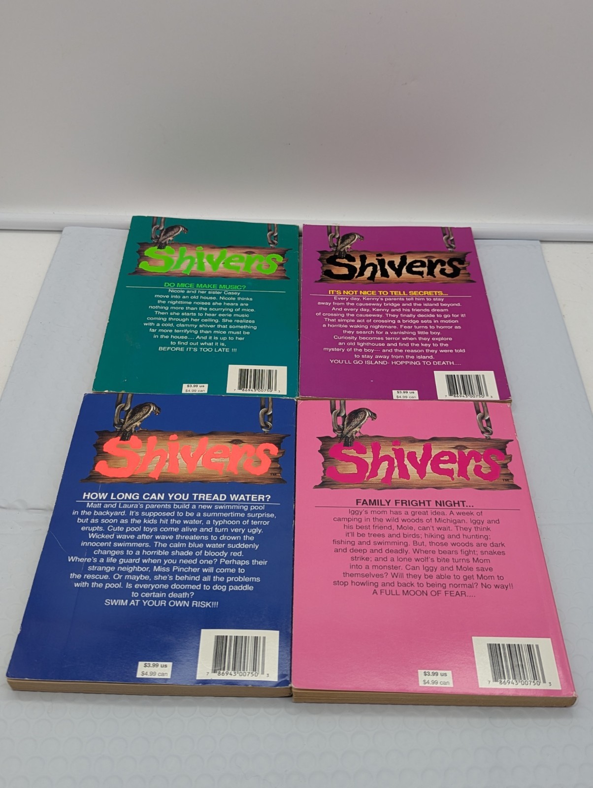 Shivers M.D. Spencer 4 Book Lot 1 12 15 18 Horror 1990&rsquo;s