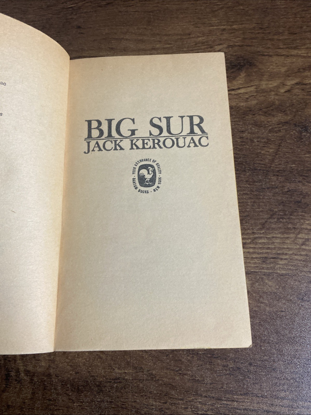 1963 – Jack Kerouac &lsquo;Big Sur&rsquo; paperback PB 1st Bantam Books Printing