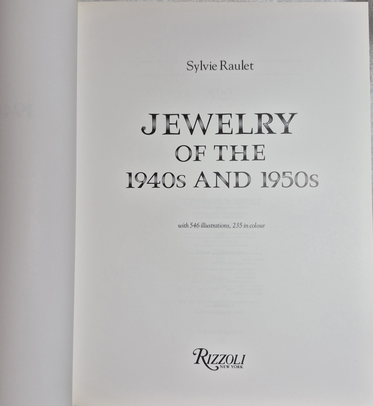 Jewelry of the 1940&rsquo;s and 1950&rsquo;s · Sylvie Raulet (1988)