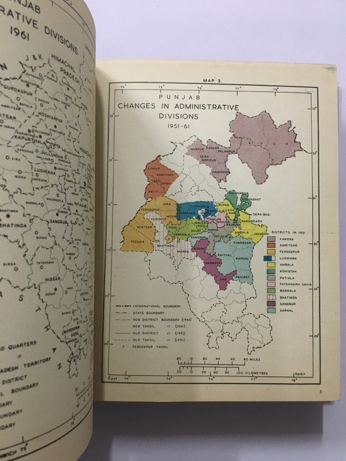Anand, R.L : Punjab Census Atlas 1961. 275 Maps. Chandigarh, 1966. 356 pages