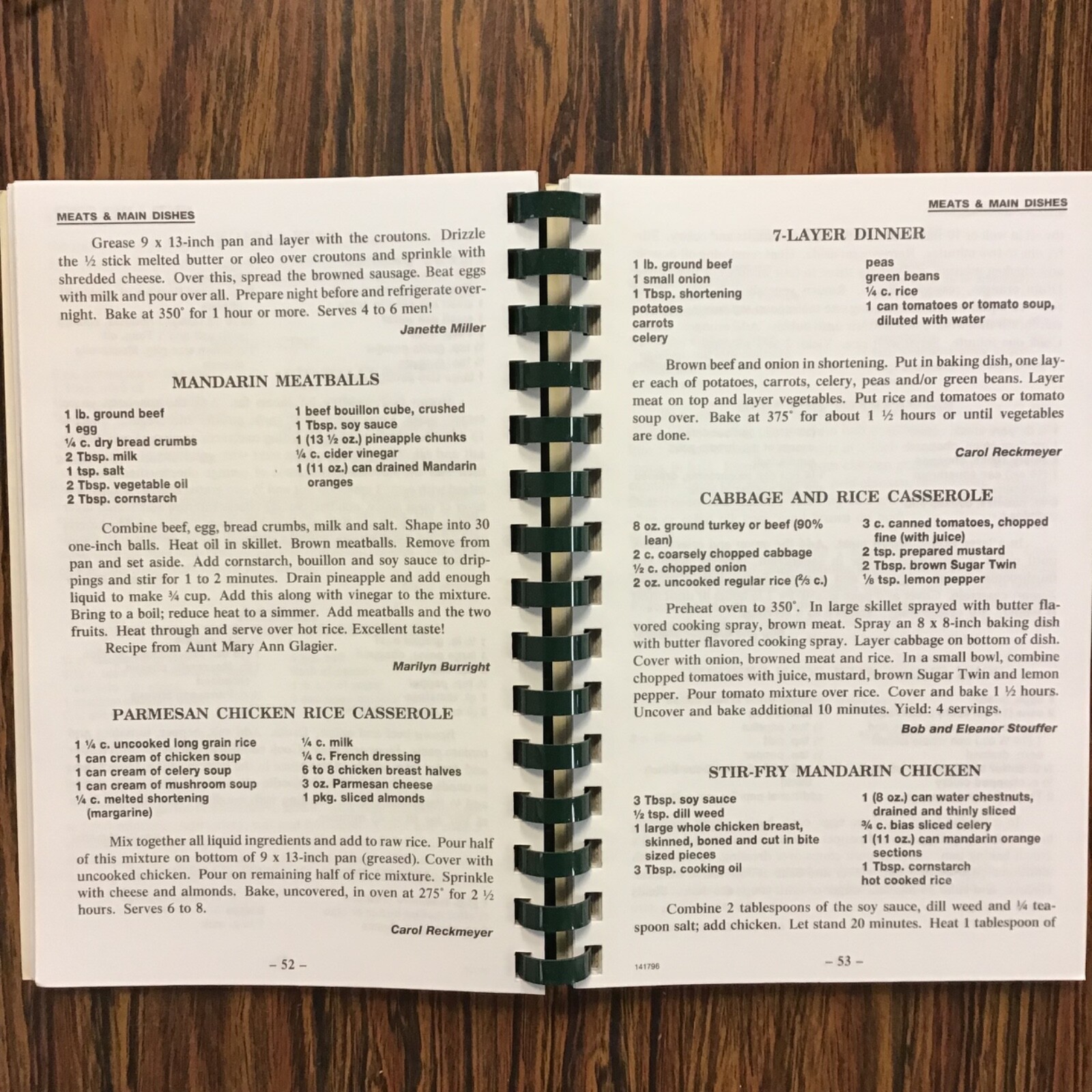 Mt Morris Illinois Senior Community Center 1996 Vtg Cookbook. SEE index photos
