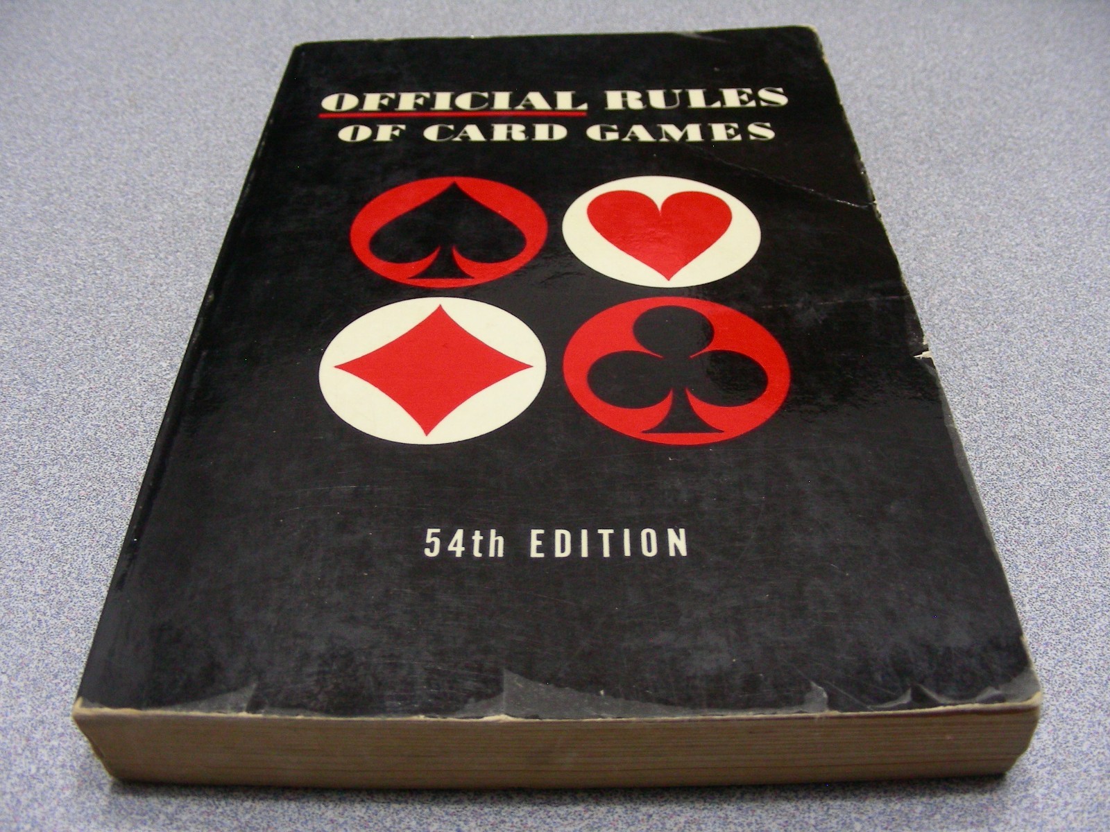 OFFICIAL RULES OF CARD GAMES – 54th Edition Vintage 1966 Paperback Book!