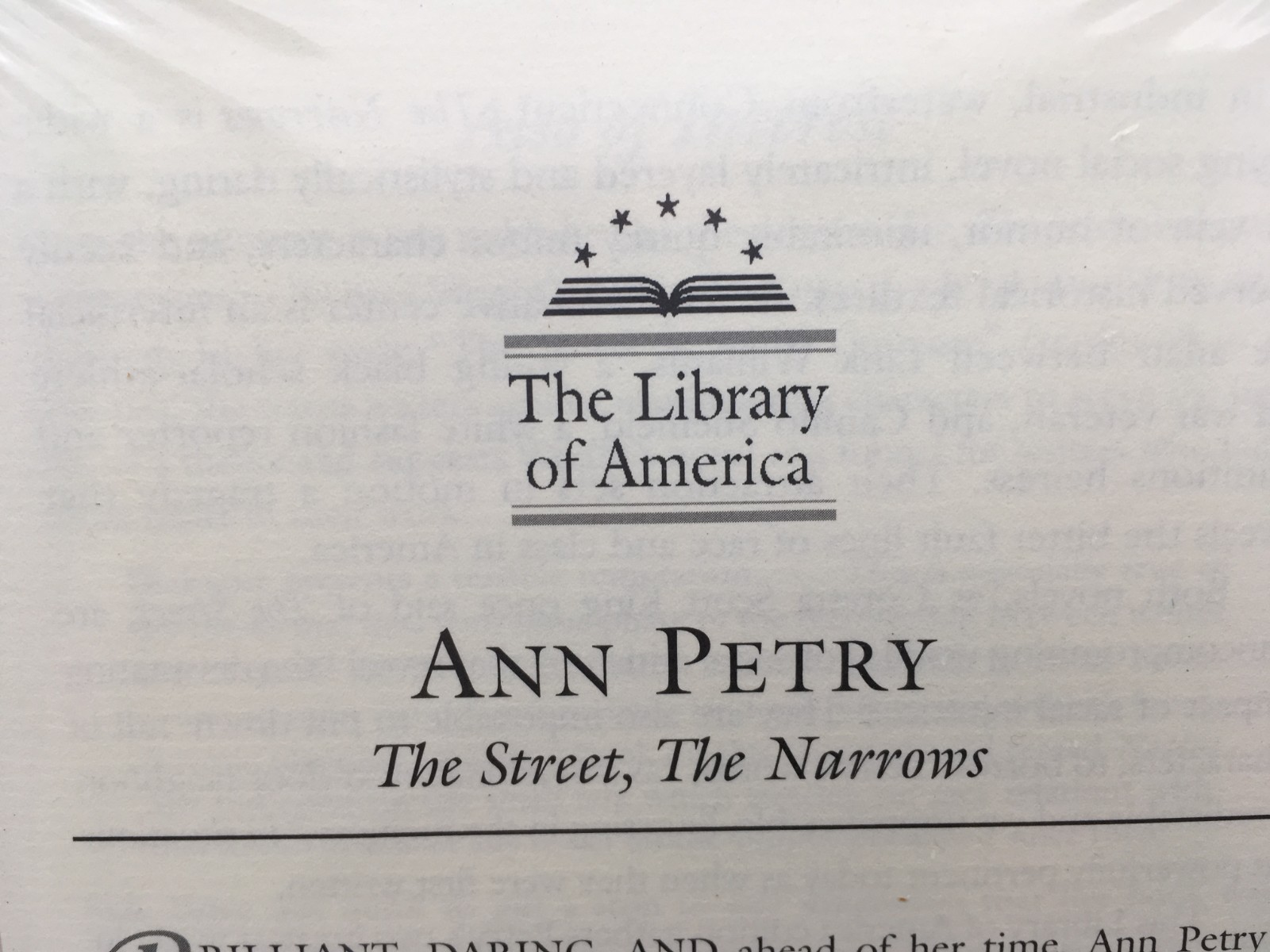 SEALED ANN PETRY The Street The Narrows – The Library of America HC/Slipcover