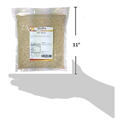Oat Bran 2 lbs Flaked Non-GMO High Fiber Protein 32oz Bag for Baking Muesli