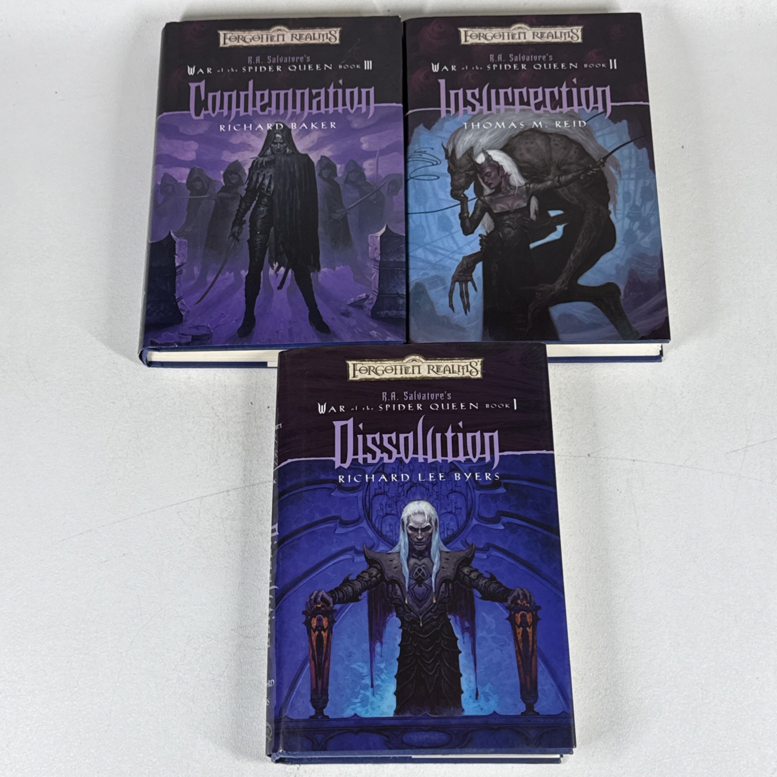 Forgotten Realms War of the Spider Queen Book Set 1-3 R.A Salvatore FIRST PRINTS