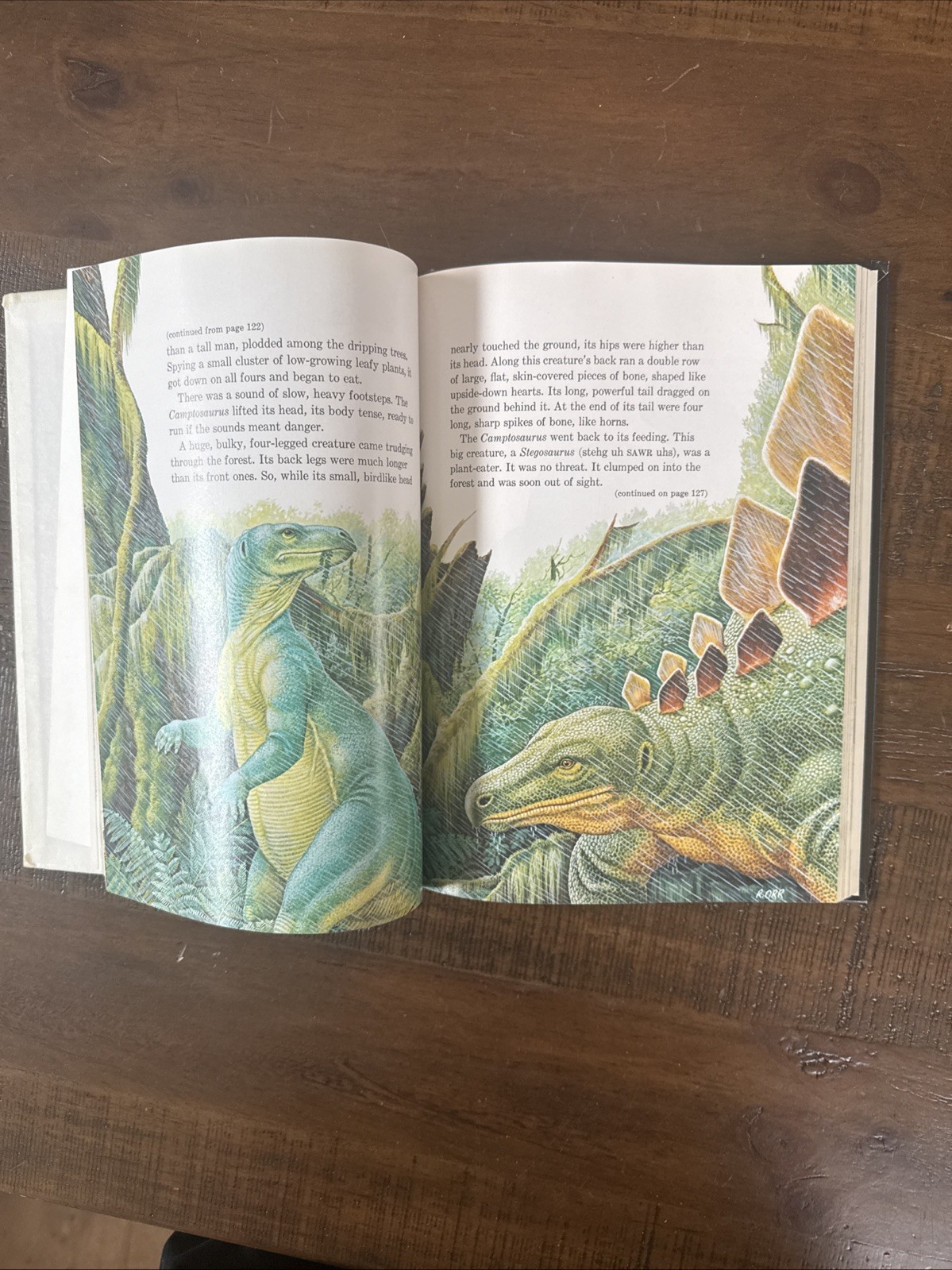 1976 Prehistoric Animals Childcraft Annual Book Hardcover Child Educational