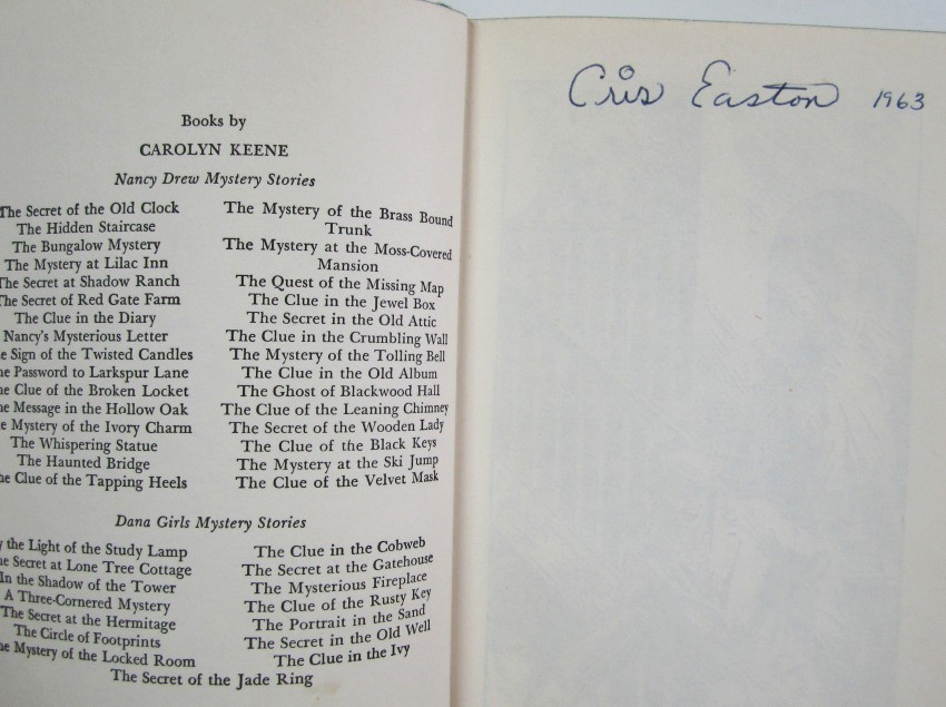 Nancy Drew Nancy&rsquo;s Mysterious Letter Book Hardcover #8 1961 Printing Blue Multi