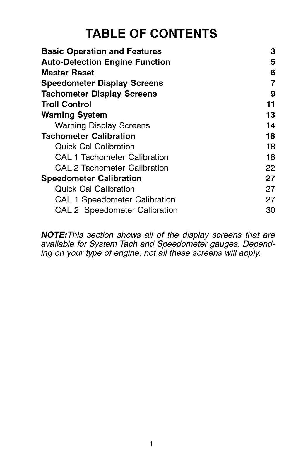 MERCURY SmartCraft Speedometer Tachometer Operation Manual 2004 – WIRE BOUND