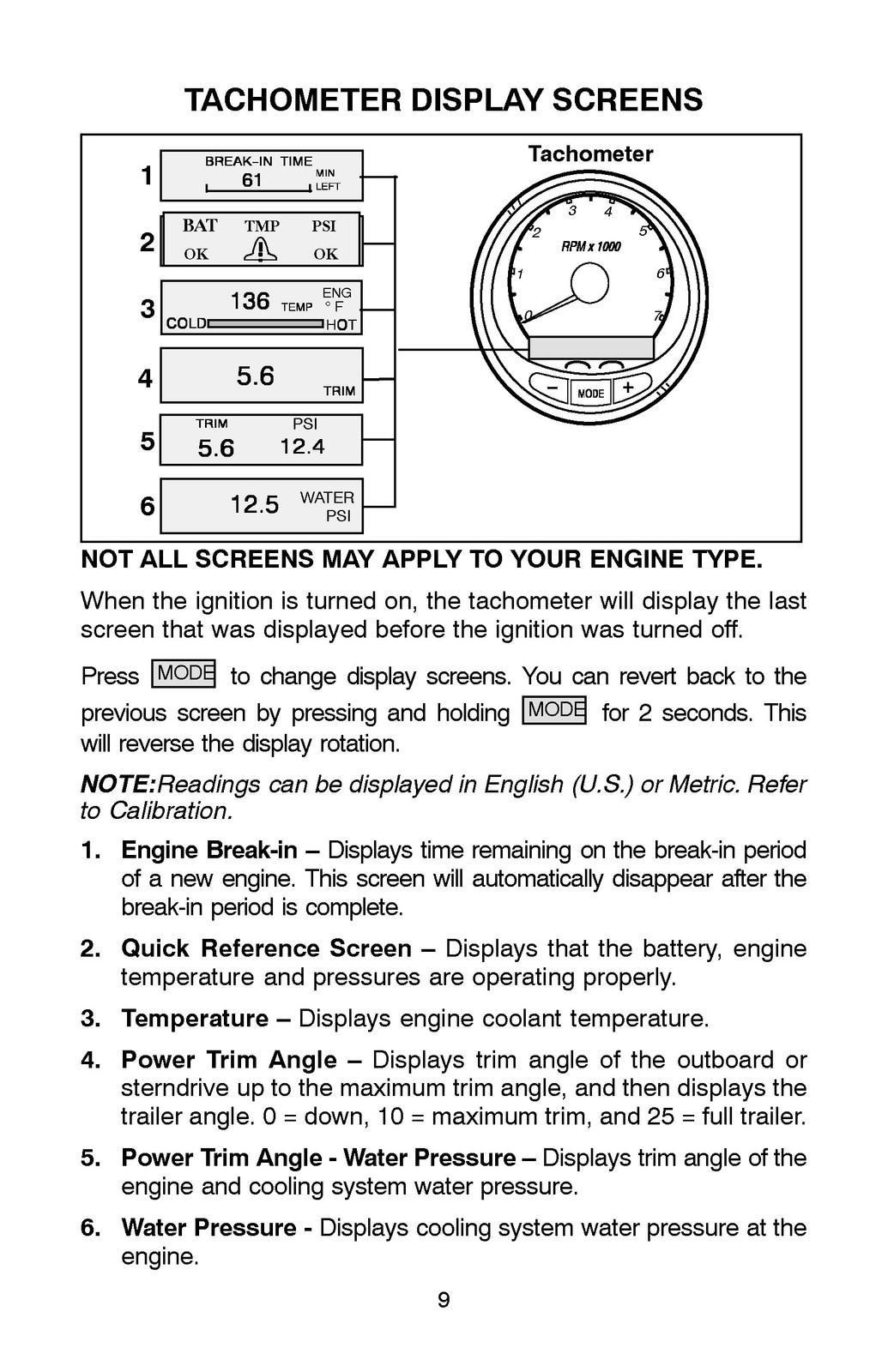 MERCURY SmartCraft Speedometer Tachometer Operation Manual 2004 – WIRE BOUND