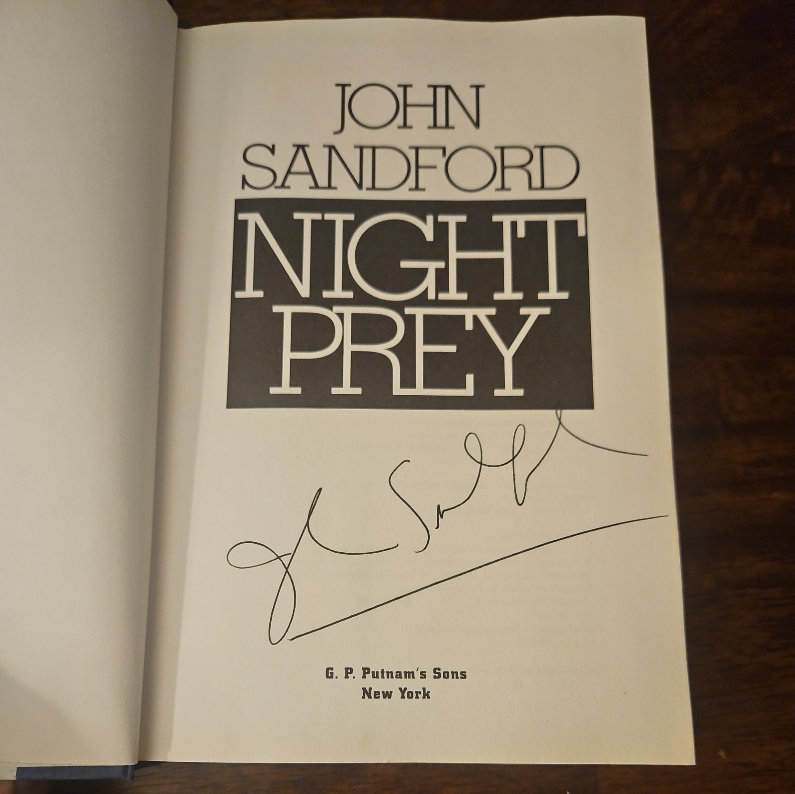 Night Prey by John Sandford (ARC) UNCORRECTED PROOF – SIGNED