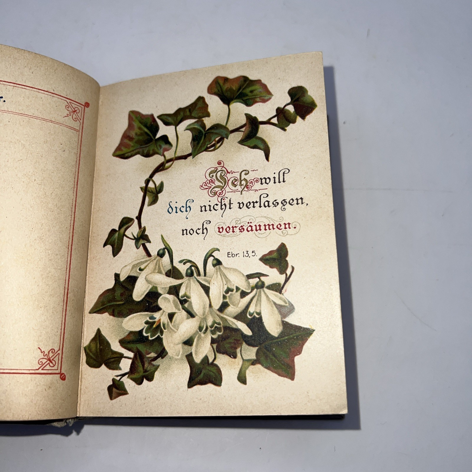 Vintage Forget Me Not German Prayer Book « Christliches Vergissmeinnicht »