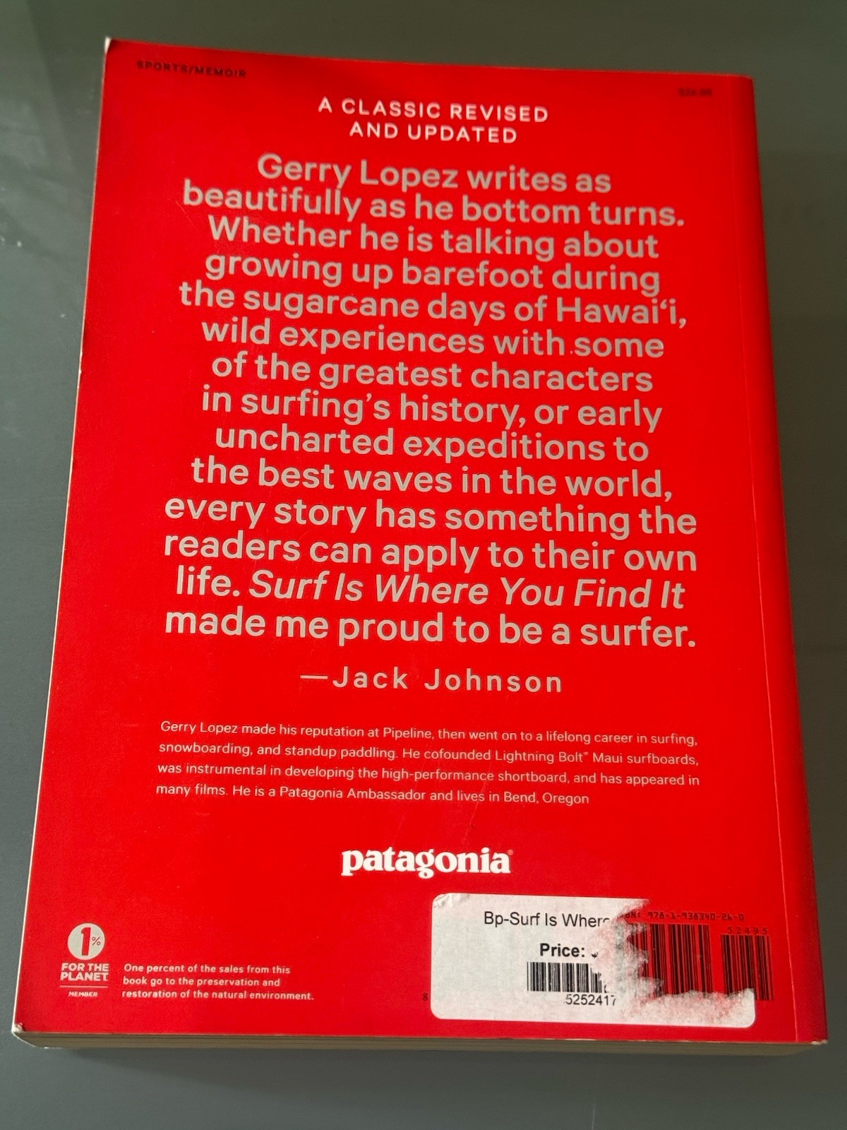 Surf Is Where You Find It Gerry Lopez Patagonia Hardcover Revised Ed 2015