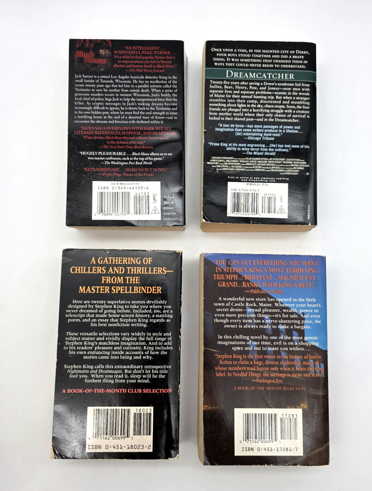 Stephen King Lot of 8 Paperback Novels Multiple Titles 1990&rsquo;s-2000&rsquo;s