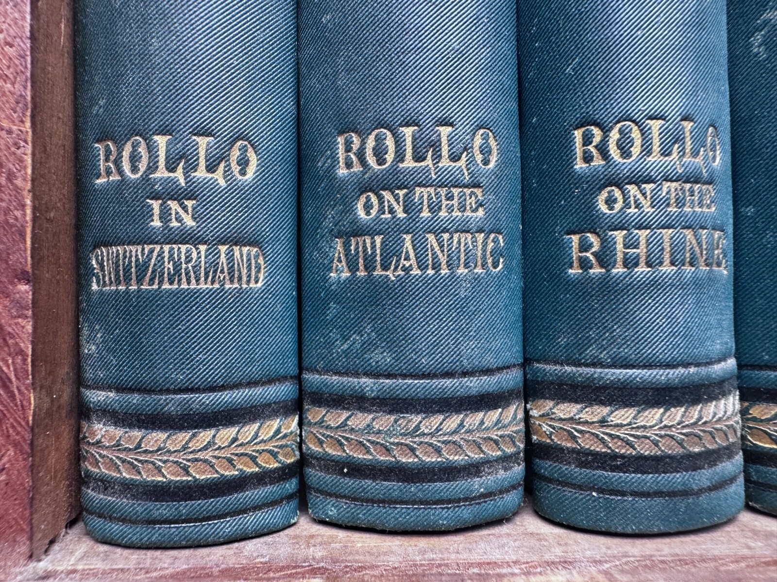 1883 ROLLO&rsquo;S TOUR IN EUROPE by Jacob Abbott Box Set of 10 Books EX