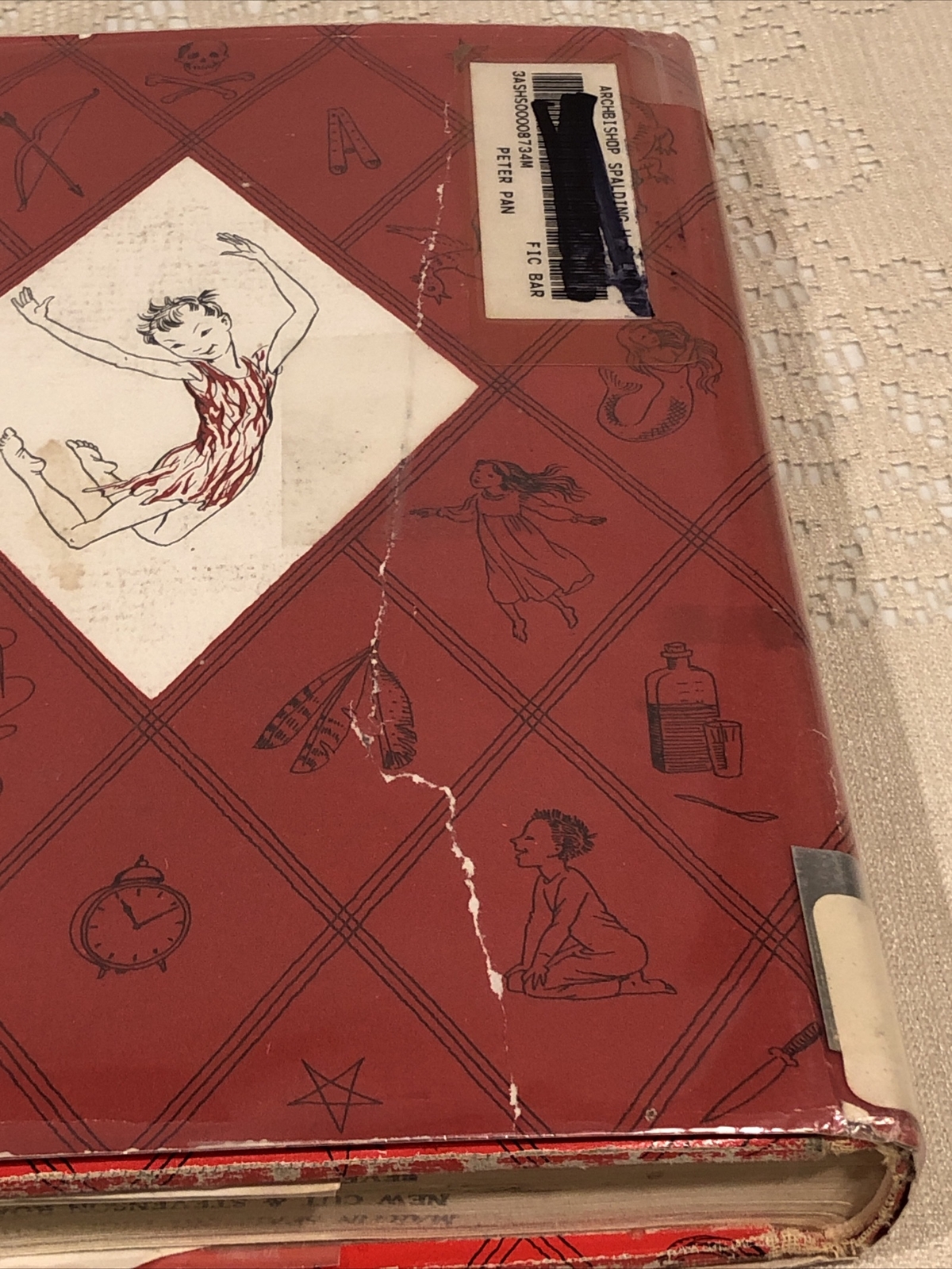 Peter Pan By J.M. Barrie , 1950 Hardcover/Dust Jacket, Charles Scribner&rsquo;s Sons