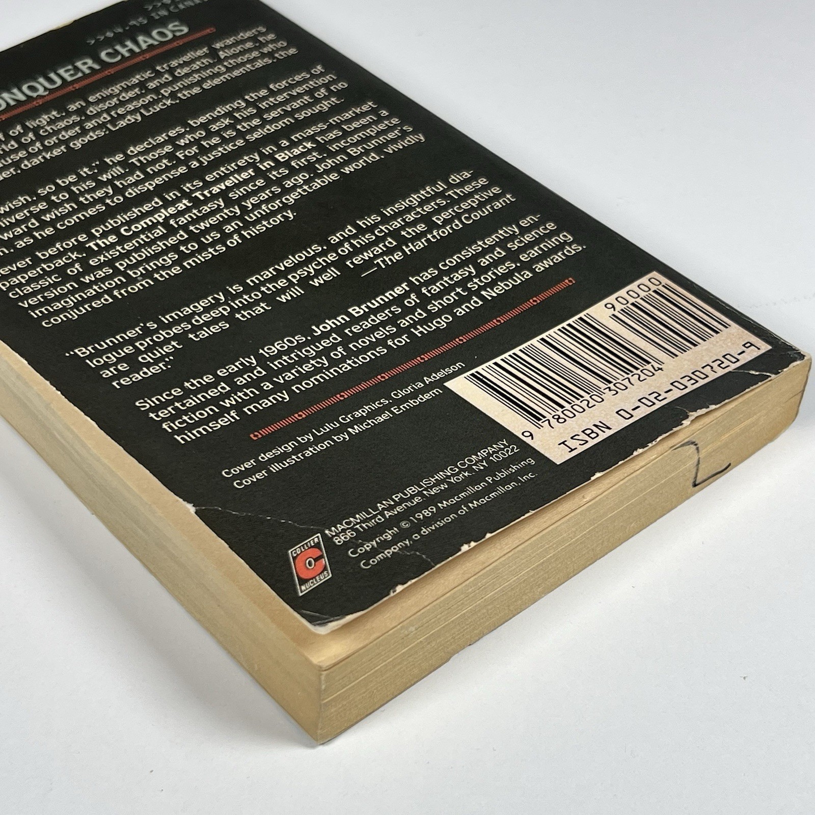 The Compleat Traveler in Black By John Brunner, Collier Books 1989, Paperback