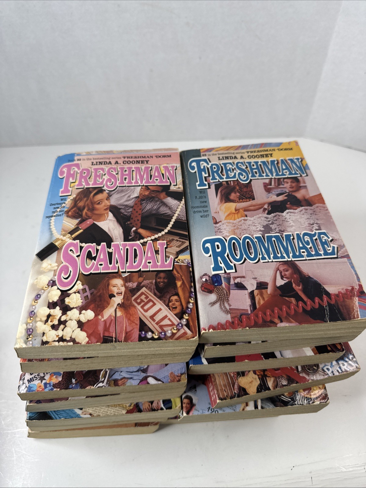 Vintage YA Freshman Dorm Series Lot of 16 Books 1990&rsquo;s Linda A. Cooney Paperback