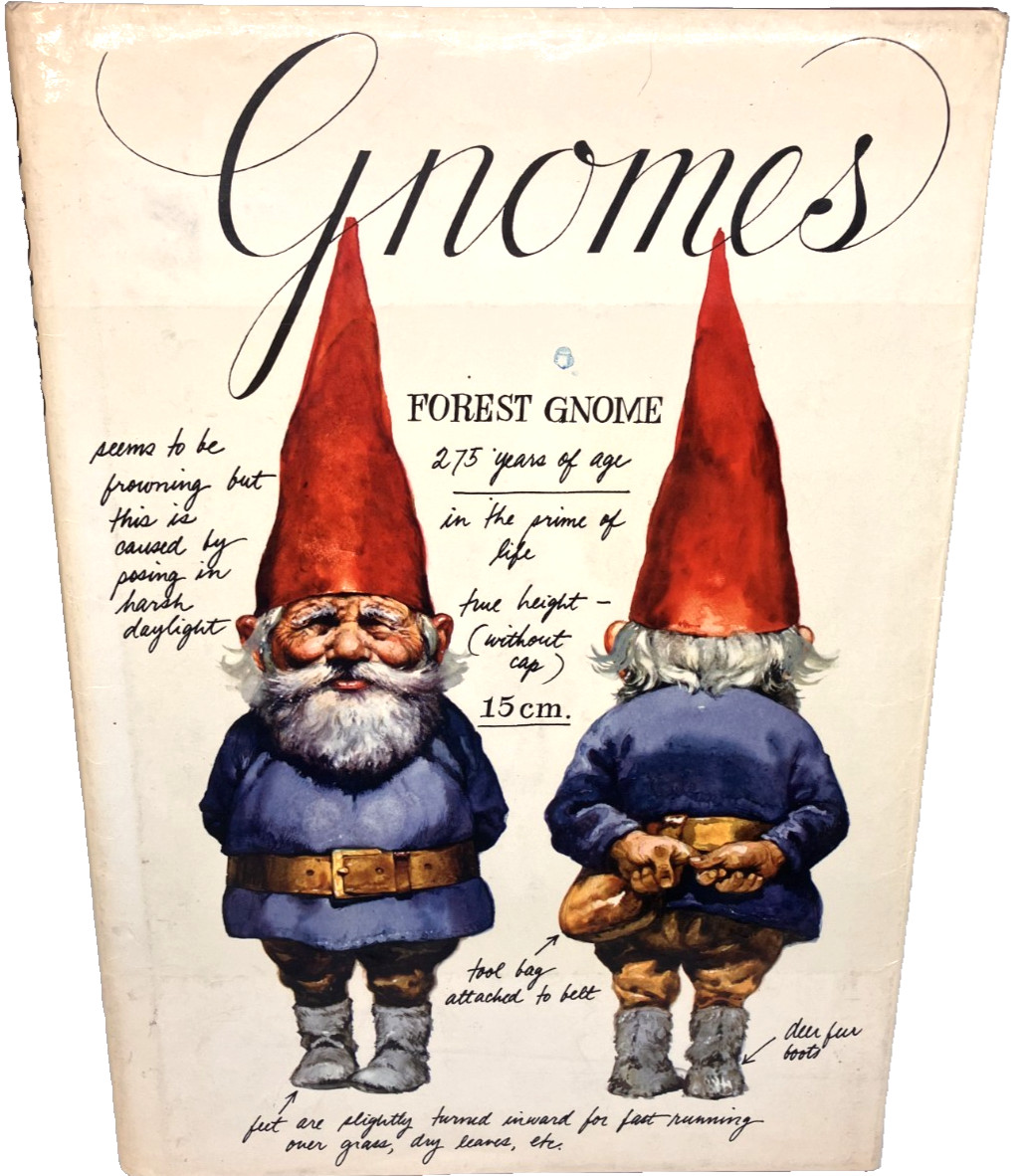 Gnomes Book Wil Huygen Rien Poortvliet Illustrated Hardcover signed