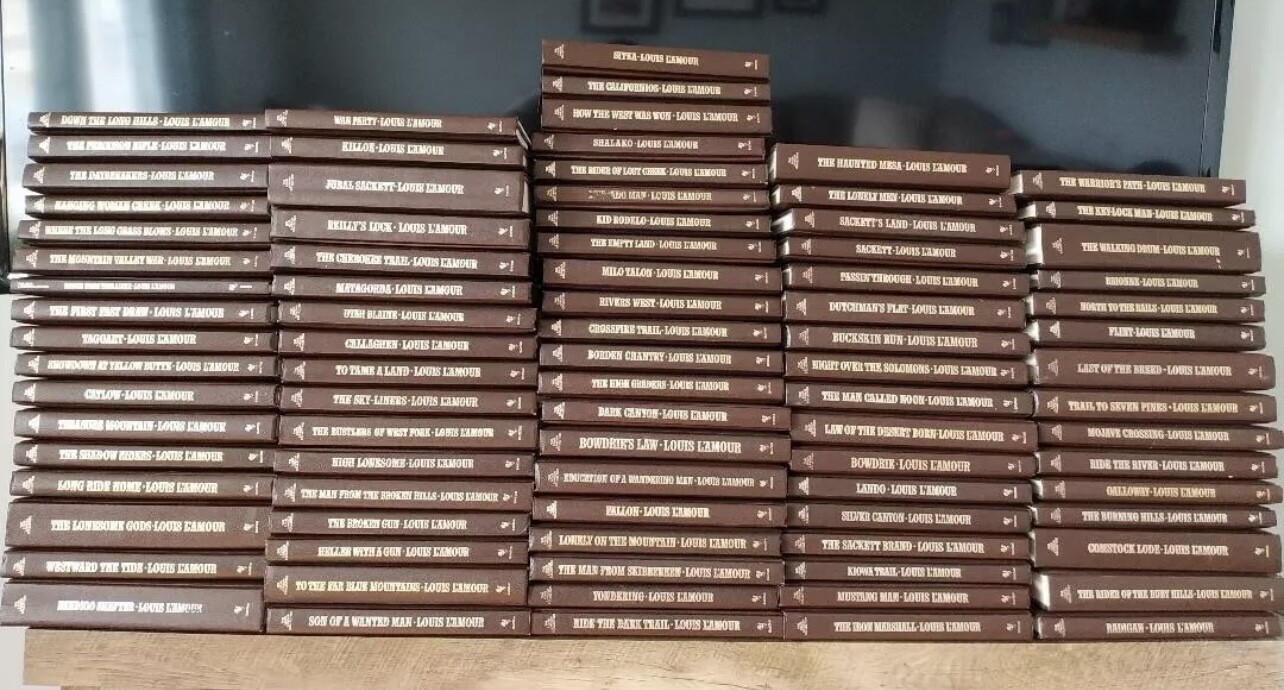 LOUIS L&rsquo;AMOUR LEATHERETTE BOOKS – YOU PICK YOUR TITLES – DROP DOWN MENU