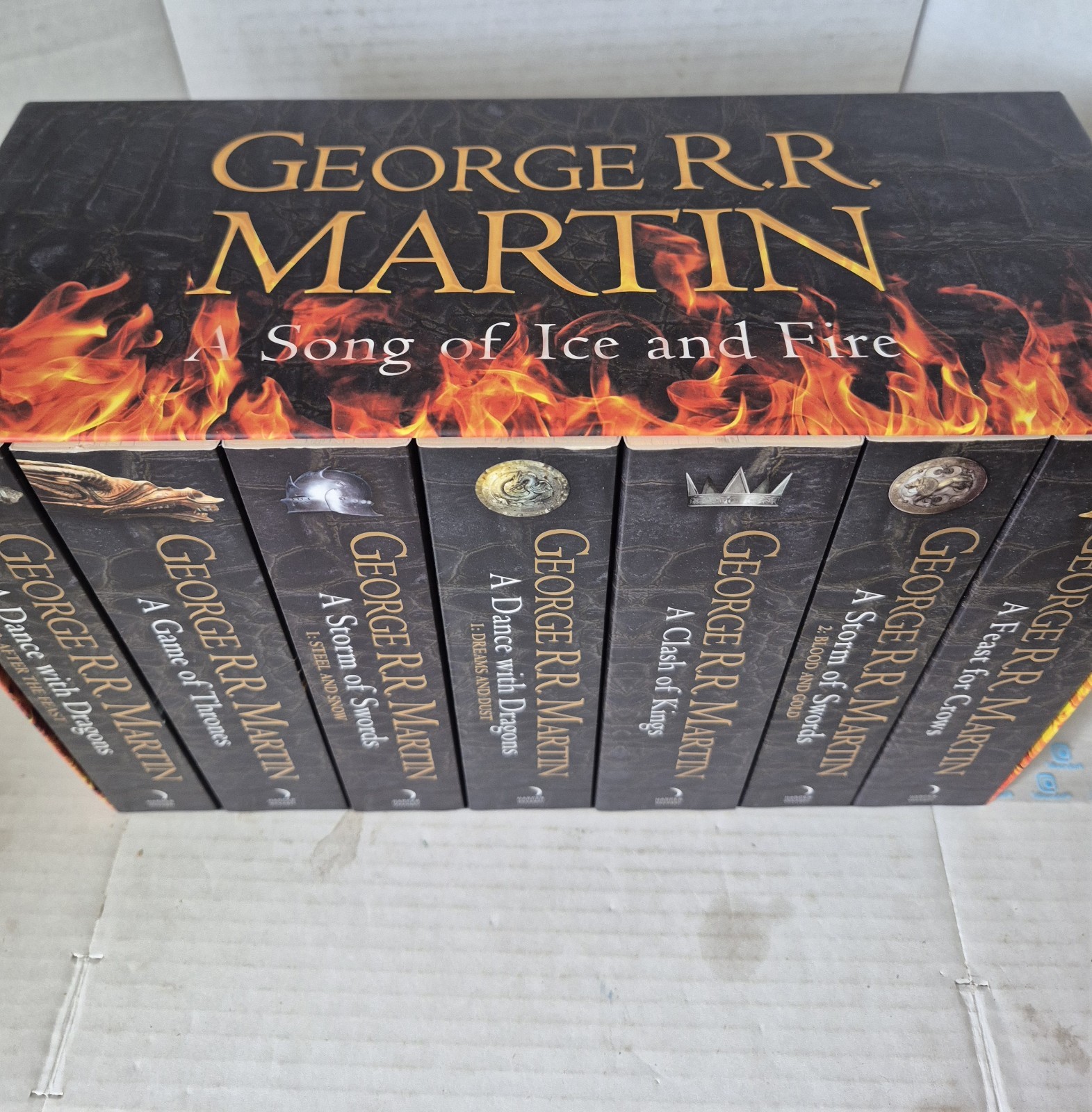 George R.R. Martin A Song of Ice and Fire 7 Book Box Set Never Read Like New