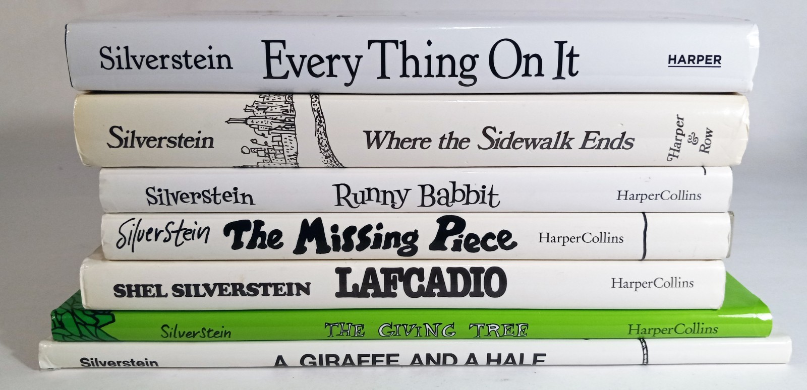 SHEL SILVERSTEIN Hardcover Book Lot of 7 in DJ w/ One 1st Printing