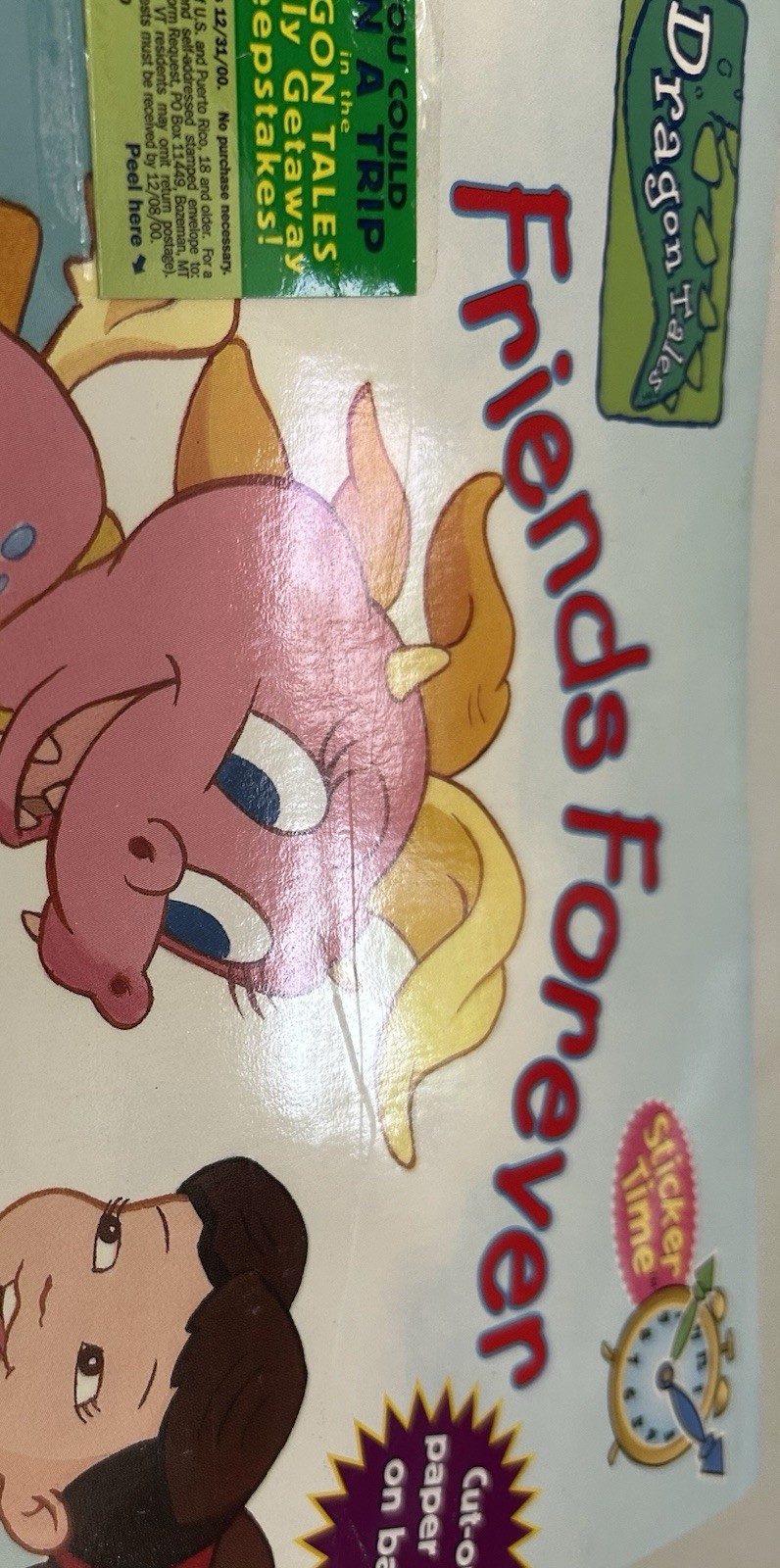 Vintage Dragon Tales Friends Forever Coloring Sticker Book Cut Out Doll Y2K