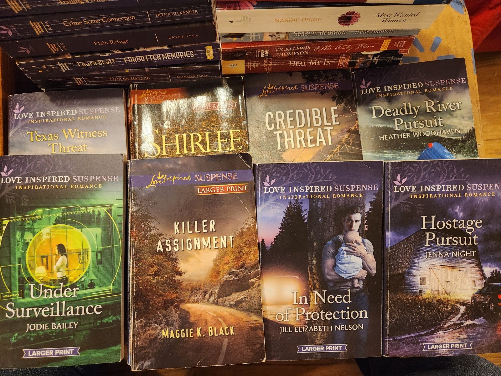 LOT OF 24 MIXED LOT Love Inspired Suspense Harlequin Larger Print SMOKE-FREE