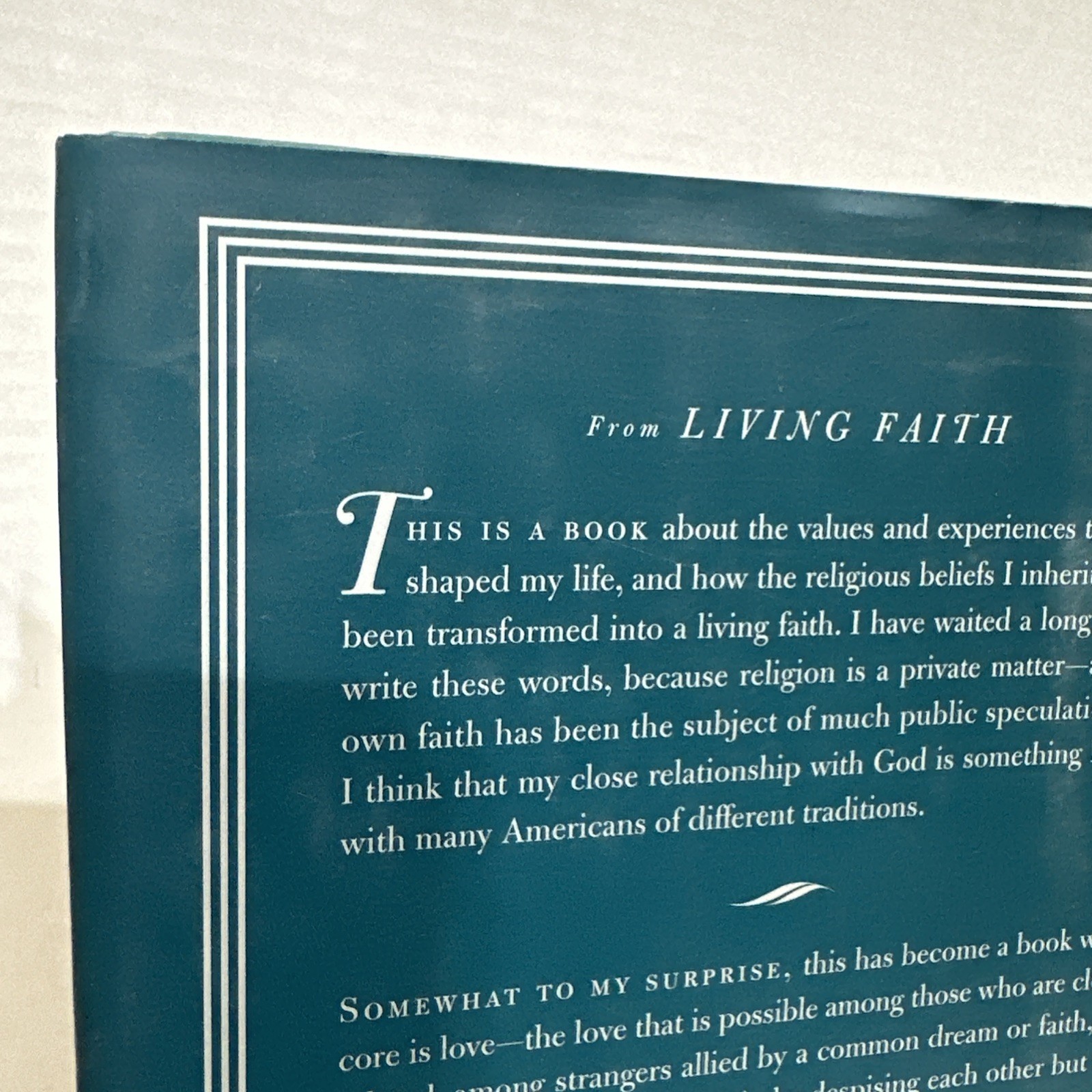 Jimmy Carter SIGNED! Living Faith 1996 1st Edition Hardcover Nice!