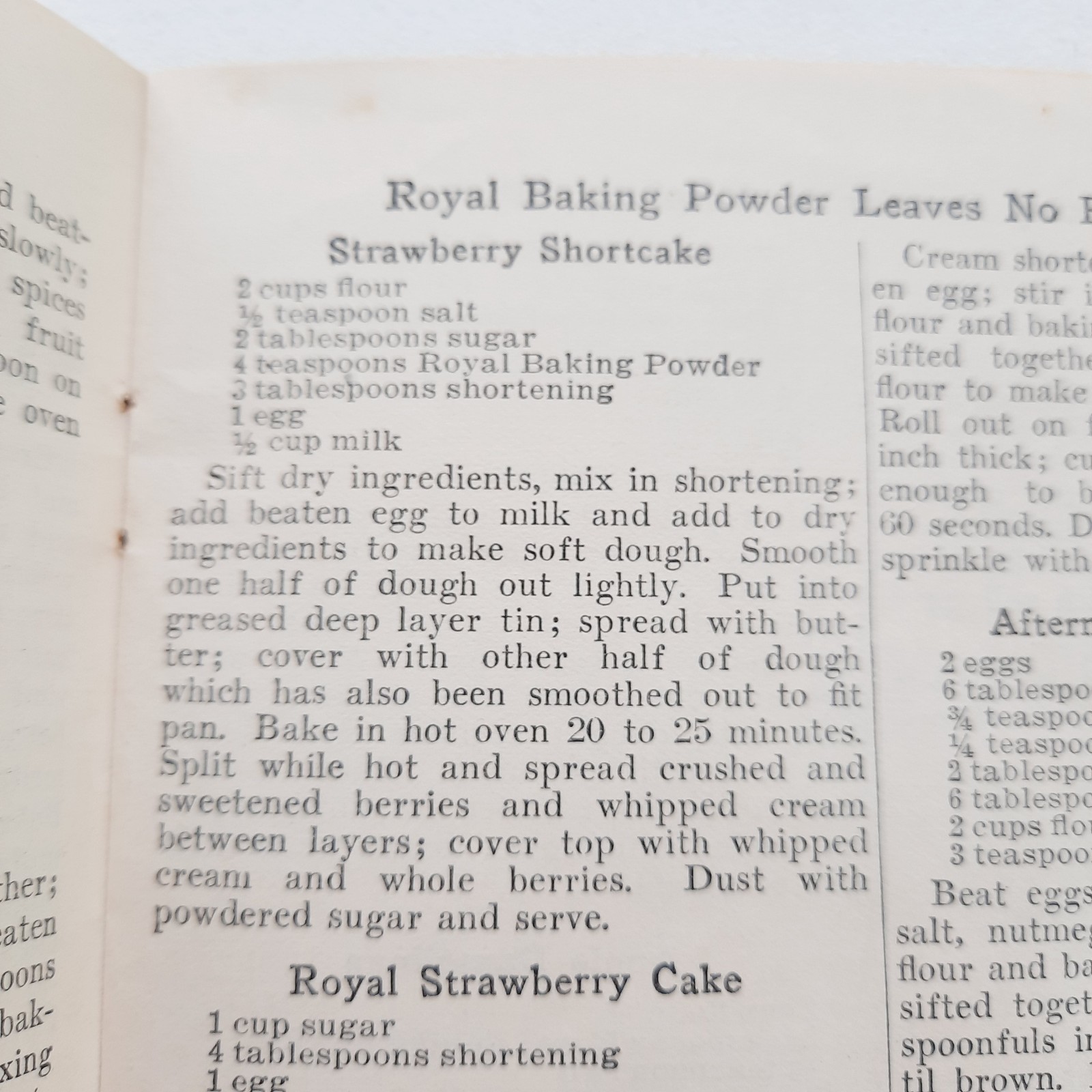 ROYAL COOK BOOK Vintage 1922 – ROYAL BAKING POWDER Co New York Recipe Booklet