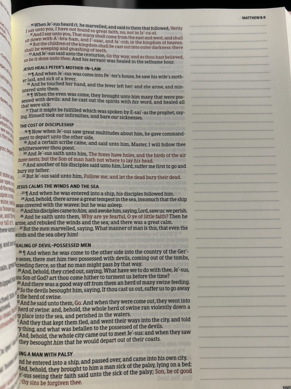 Custom KJV Bible, Hand Painted, Note taking