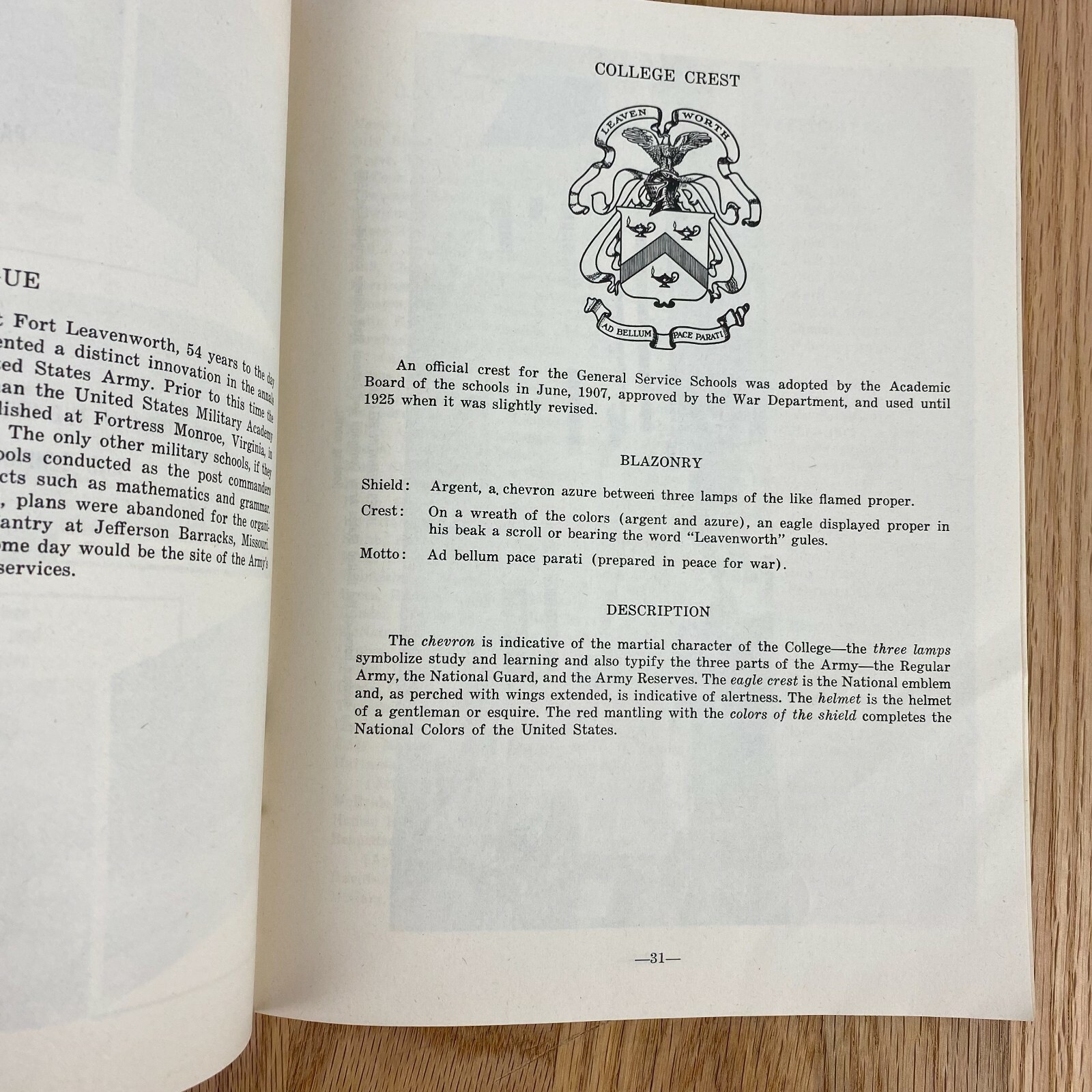 1959 Fort Leavenworth Booklet US Army Command Historic General Staff College VTG