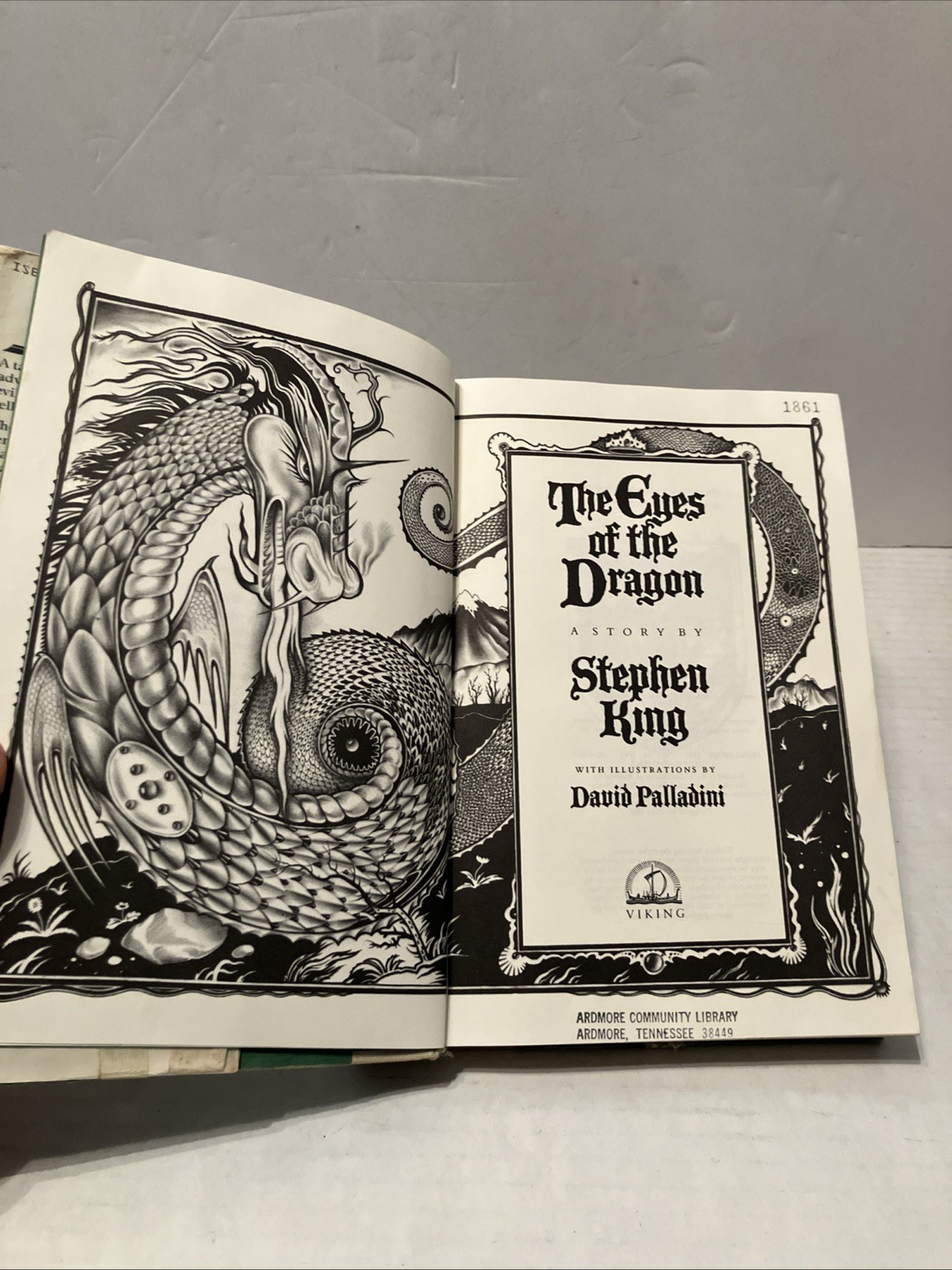 Vintage 1987 Stephen King The Eyes of the Dragon Hardcover Dust Jacket Viking