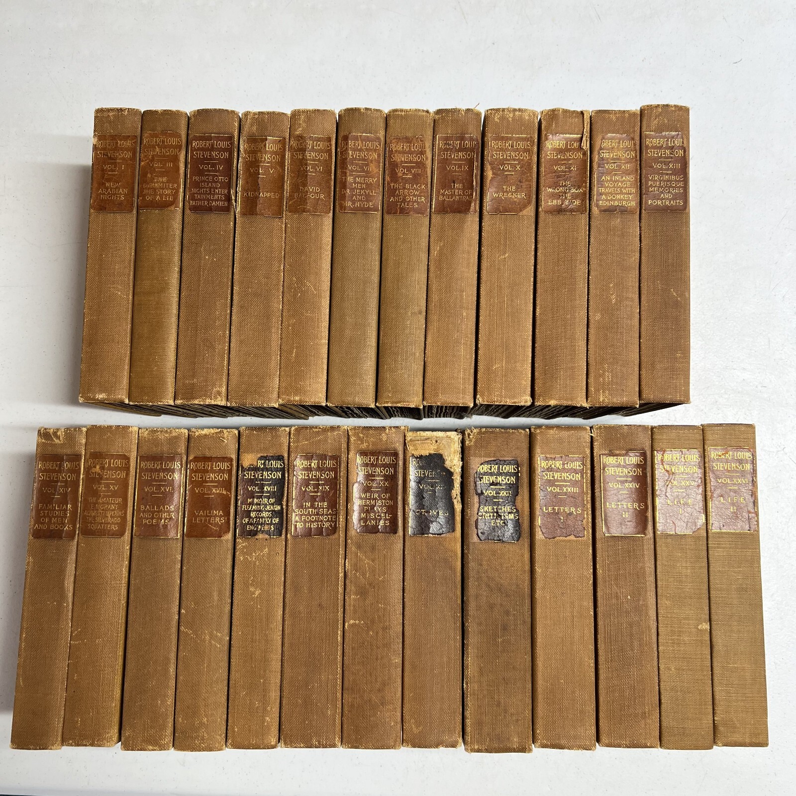 Robert Louis Stevenson works Volumes 1 & 3-26 (1900) Charles Scribner&rsquo;s Sons HC