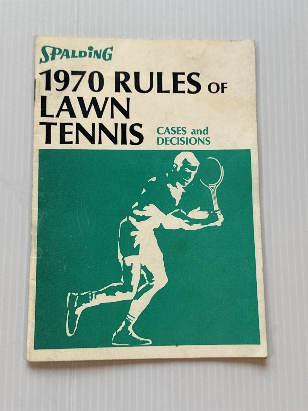 1970 Spalding Rules of Lawn Tennis Cases and Decisions Booklet 4.5&Prime; x 6.5&Prime; USLTA