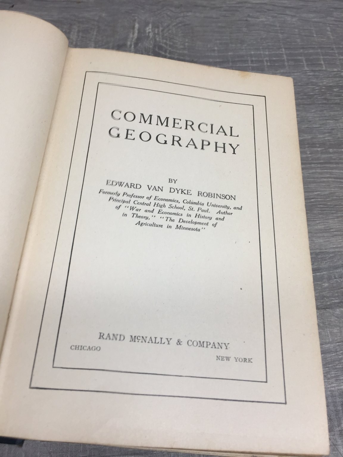 A Child&rsquo;s Geography of the World & Commercial Geography V.M. Hillyer Book Lot