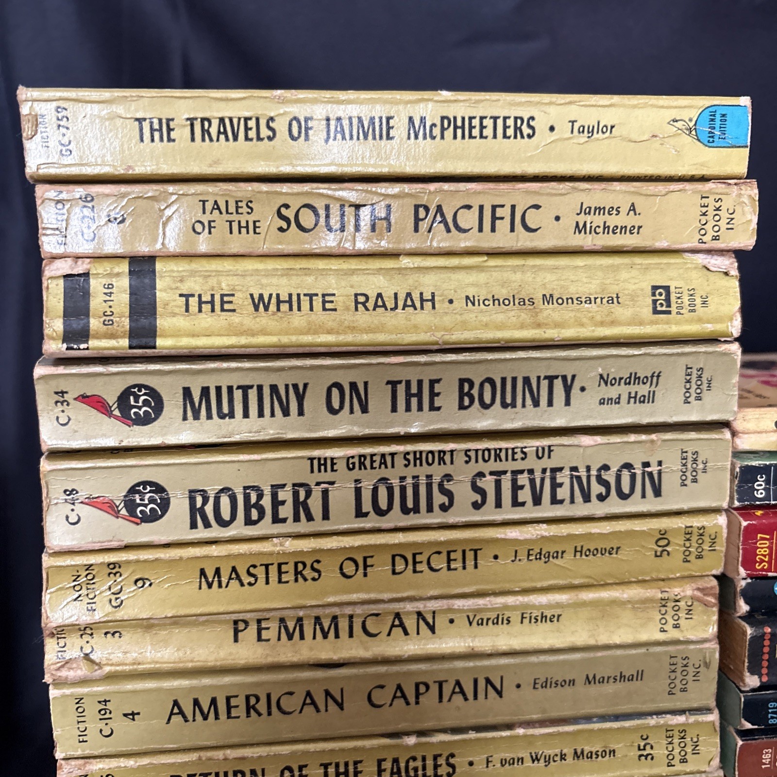 Lot~ 50 Vintage Pulp Paperbacks Crime Mystery Classic 1950s Pocket Cardinal Dell