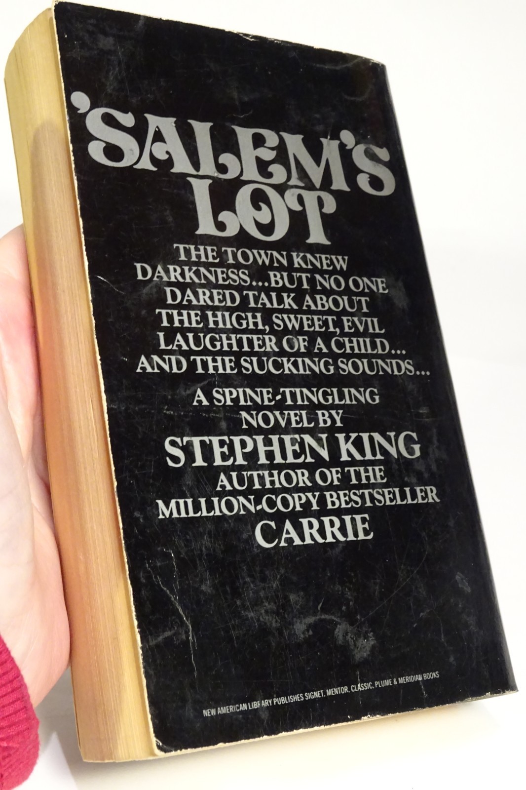 1976 SALEM&rsquo;S LOT-Stephen King-1st Printing Signet PAPERBACK-PB w/ Black Cover