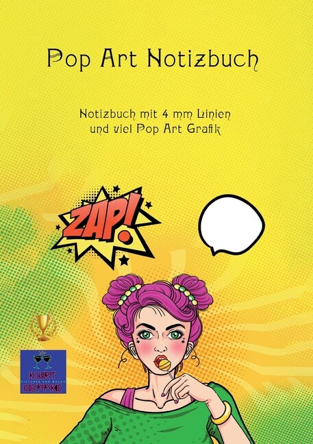 Pop Art Notizbuch: Notizbuch Mit 4 Mm Linien Und Viel Pop Art Grafik