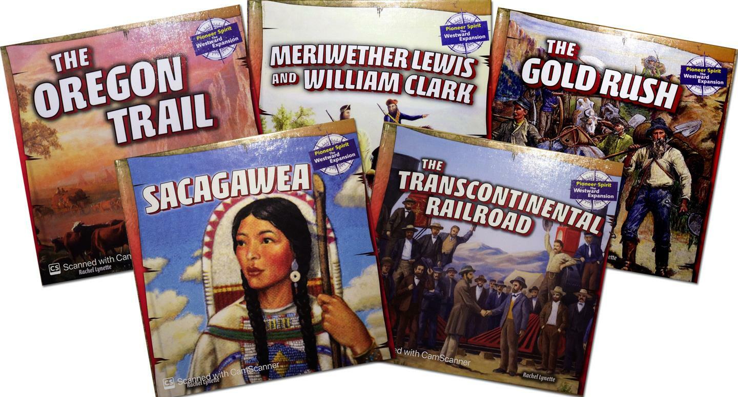 New Set of 5 PIONEER SPIRIT: THE WESTWARD EXPANSION Series Grades 2-6 Hardcover