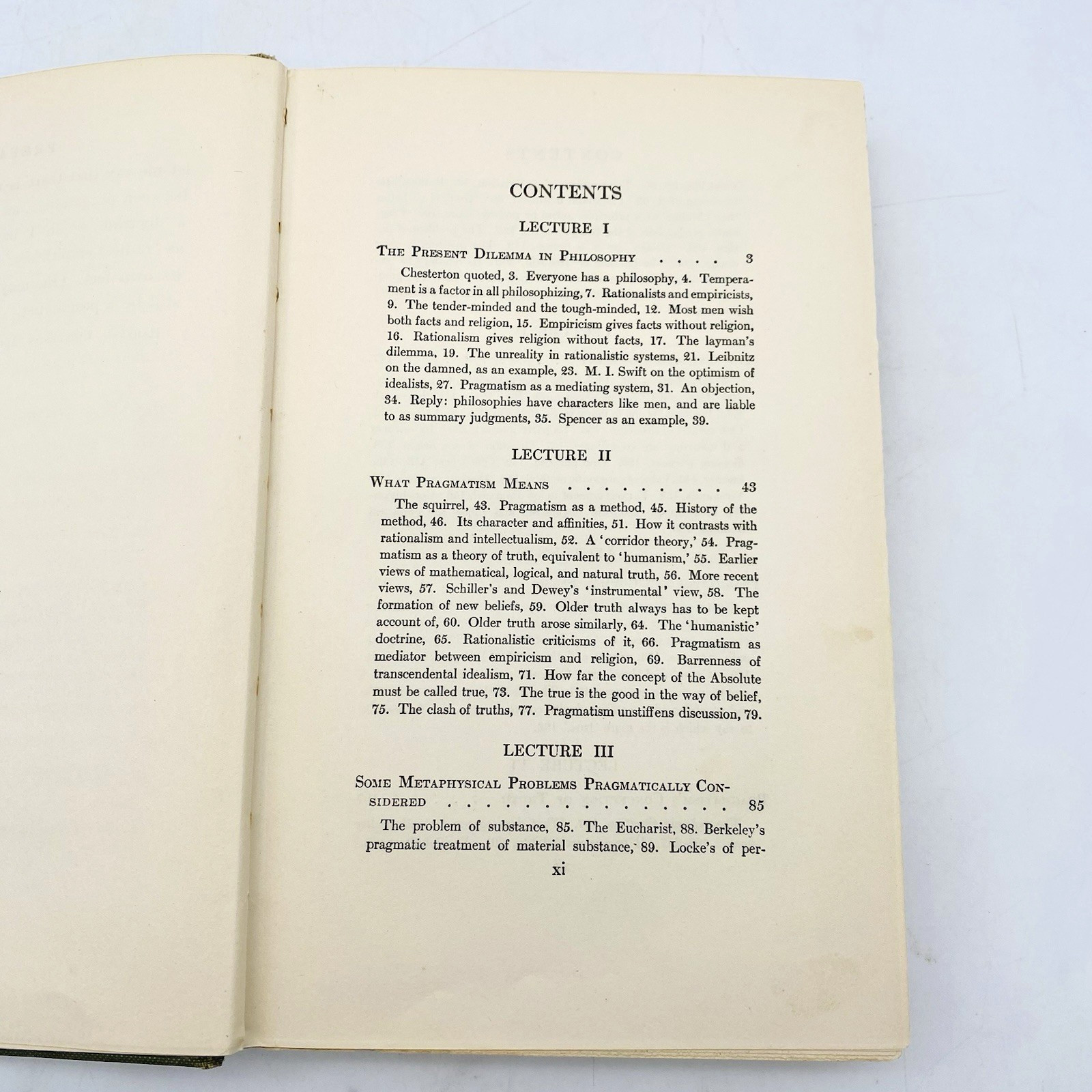 Pragmatism New Name for Some Old Ways of Thinking William James 1919 Hardcover