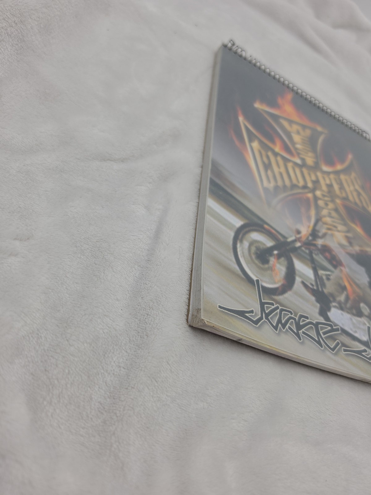 WEST COAST CHOPPERS JESSE JAMES MOTORCYCLE SPIRAL 12&Prime;X8.5&Prime; NOTE PAD NEW