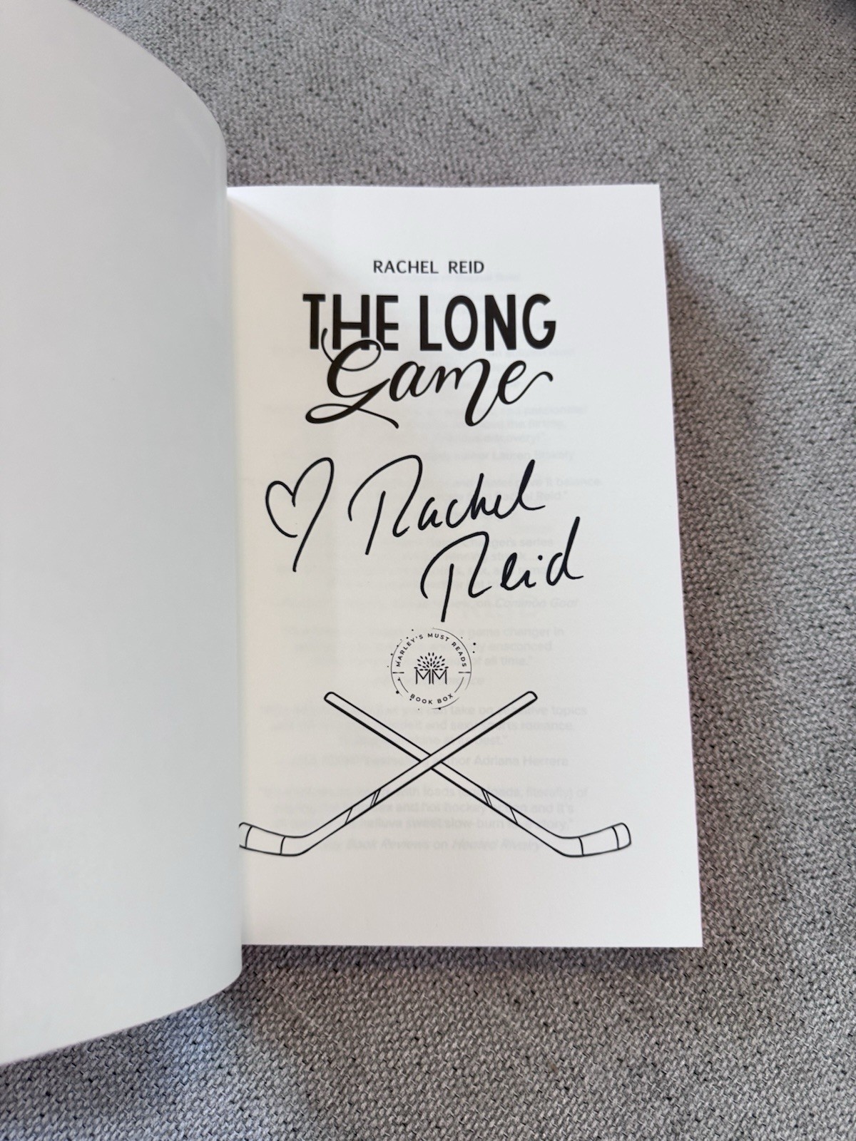 Heated Rivalry The Long Game Rachel Reid MMR Special Edition Marley&rsquo;s Must Reads