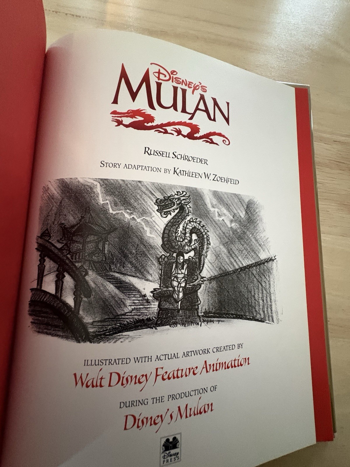1998 NEW 1ST EDITION * Disney MULAN* Collector&rsquo;s Edition HC/DJ RUSSEL SCHROEDER