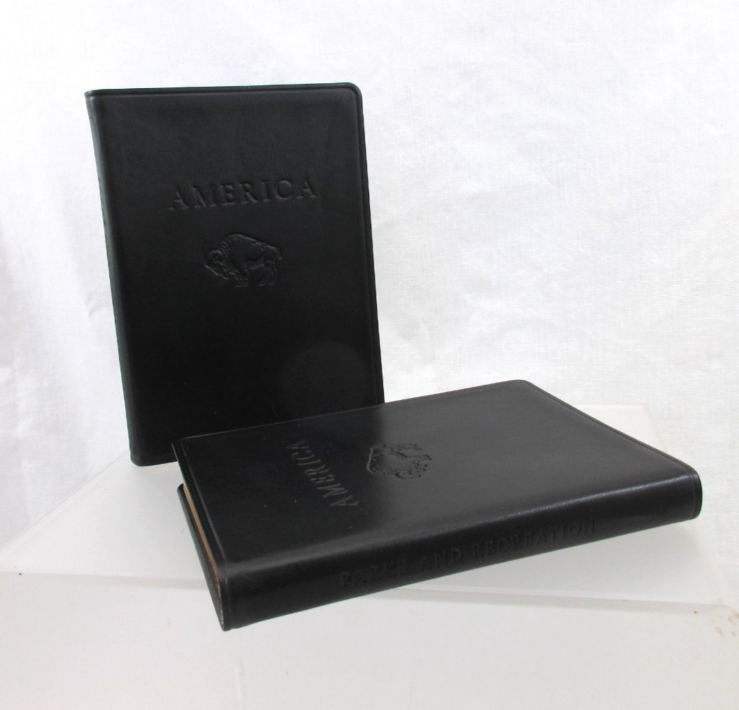 America National Parks and Destinations Guide 6&Prime; Leather Softcover BLACK